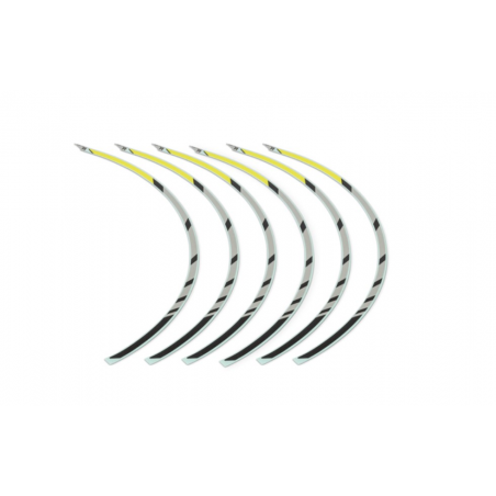 LISERES DE JANTE GRIS/NOIR/JAUNE