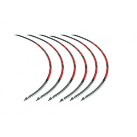 LISERES DE JANTE NOIR/ROUGE