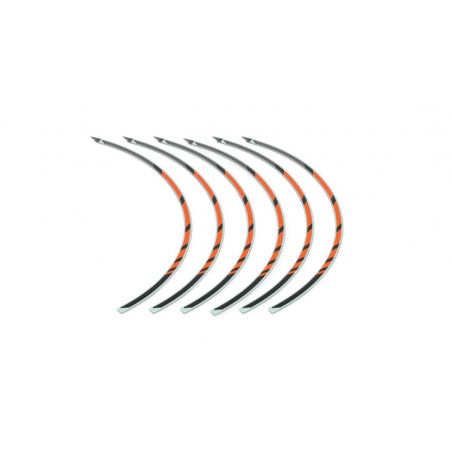 LISERES DE JANTE GRIS/NOIR/ORANGE