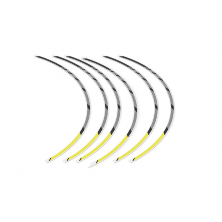 LISERES DE JANTE AVANT 19" GRIS/NOIR/JAUNE