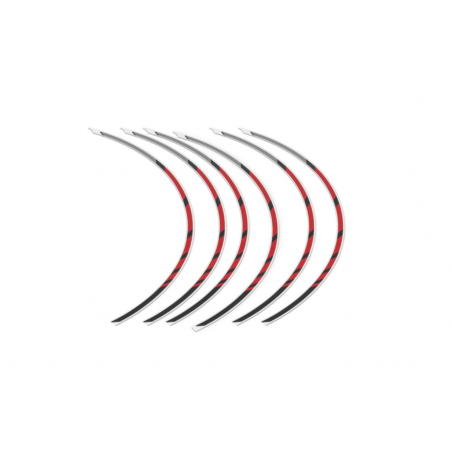 LISERES DE JANTE AVANT 19" NOIR/ROUGE