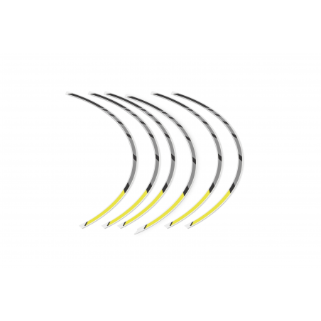 LISERES DE JANTE ARRIERE 17" ARGENT/NOIR/JAUNE