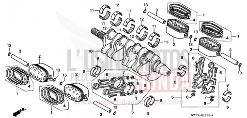 VILEBREQUIN/PISTON NR750N de 1992