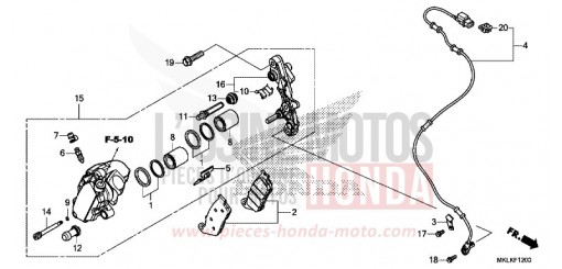 VORDERRAD-BREMSSATTEL NC750SDK de 2019