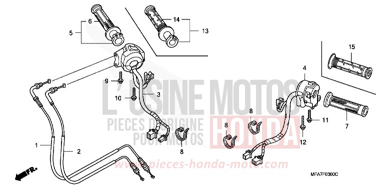 COMMUTATEUR/CABLE de CBF1000 PEARL SIENA RED (R320) de 2007
