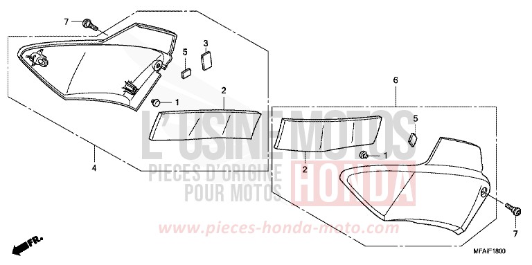 COUVERCLE LATERAL de CBF1000 PEARL AMBER YELLOW (Y200) de 2008