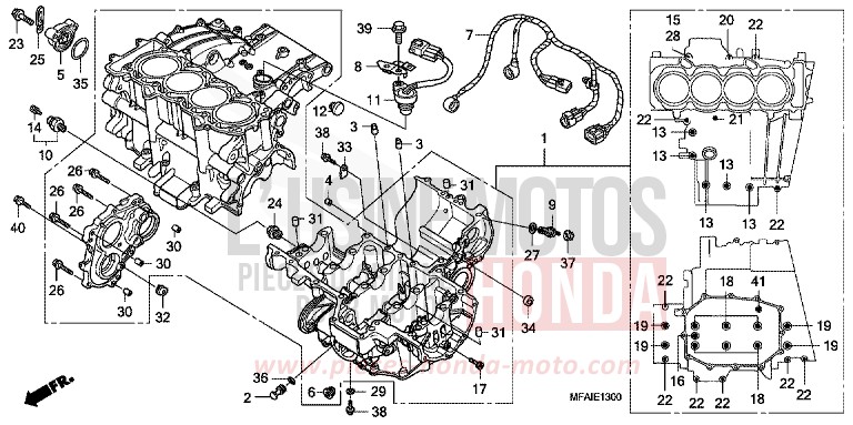 CARTER MOTEUR de CBF1000 QUASAR SILVER METALLIC (NHA48) 2009
