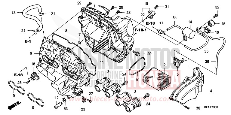 FILTRE A AIR de CBF1000 QUASAR SILVER METALLIC (NHA48) de 2009