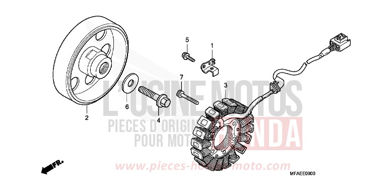 GENERATRICE de CBF1000 QUASAR SILVER METALLIC (NHA48) de 2010
