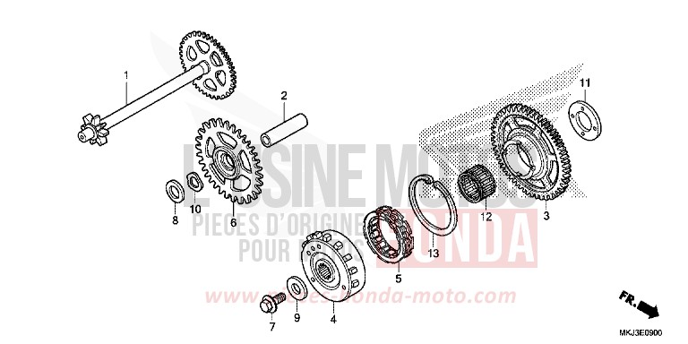 EMBRAYAGE DE DEMARRAGE de CB1000R GRAPHITE BLACK (NHB01) de 2018