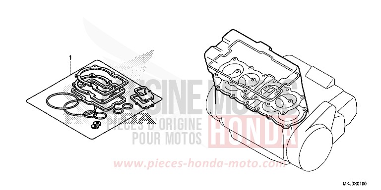 TROUSSE DE JOINT A de CB1000R MAT BULLET SILVER (NH389) de 2018