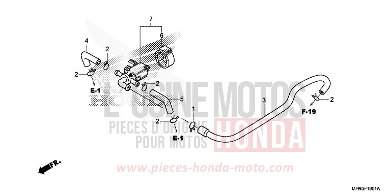 VALVE COMMANDE INJECTION D'AIR de CB1000R PEARL SIENA RED (R320X) de 2015