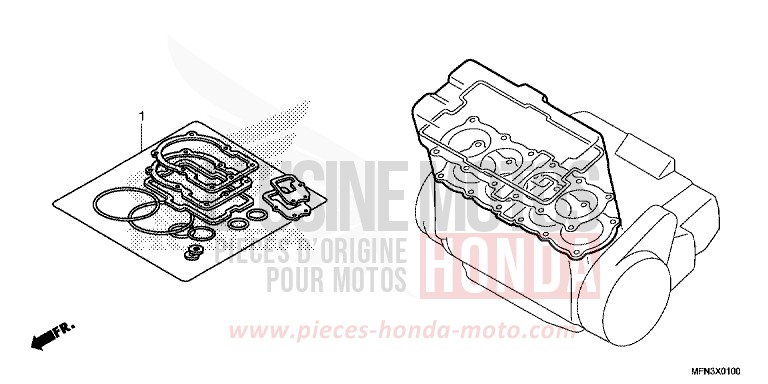 TROUSSE DE JOINT A de CB1000R PEARL SIENA RED (R320X) 2014