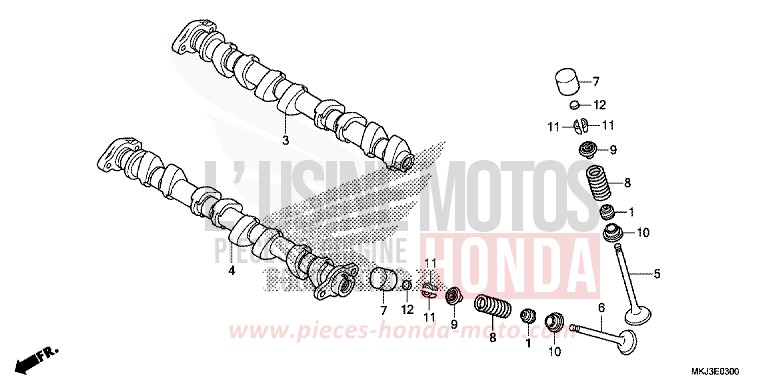 ARBRE A CAMES/SOUPAPE de CB1000R SWORD SILVER METALLIC (NHA95) de 2019
