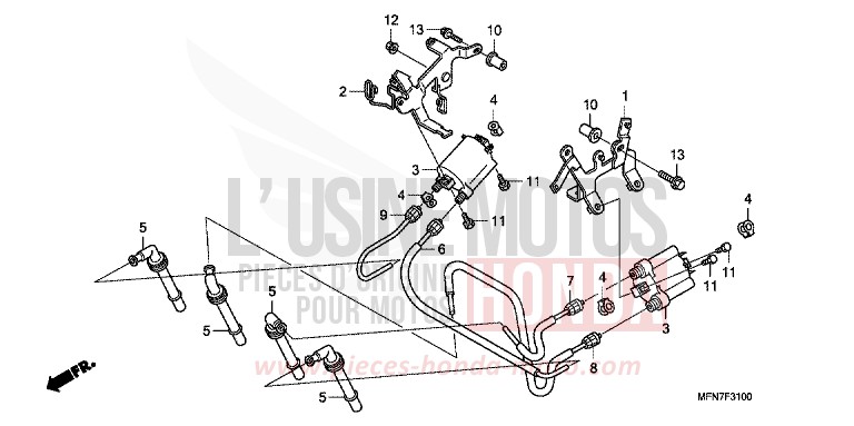 BOBINE D'ALLUMAGE de CB1000R MAT CYNOS GRAY METALLIC (NH312F) de 2012