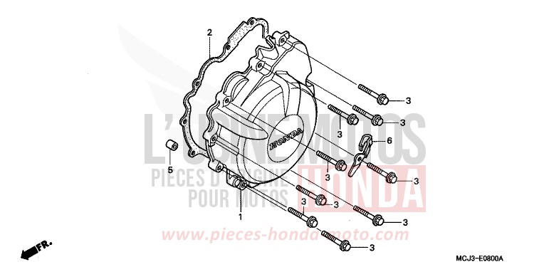 COUVERCLE DE GENERATRICE de Fireblade LAPIS BLUE METALLIIC (PB257) de 2001