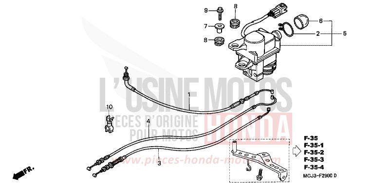 SERVO-MOTEUR de Fireblade PEARL FLASH YELLOW (Y163) de 2001