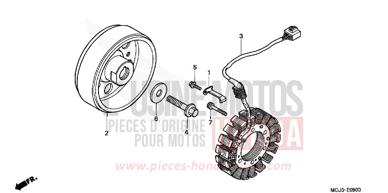 GENERATRICE de Fireblade NOIR (NH1B) de 2003