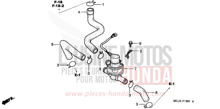 VALVE COMMANDE INJECTION D'AIR de Fireblade CANDY TAHITIAN BLUE (PB215) 2003