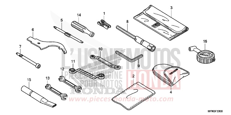 OUTIL de CB1000R PEARL COOL WHITE (NHA16B) de 2015