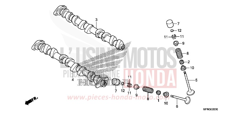 ARBRE A CAMES/SOUPAPE de CB1000R HYPER RED (R348B) 2015