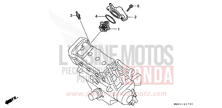THERMOSTAT de Fireblade ROSS WHITE (NH196I) 1993
