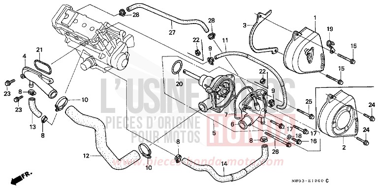 POMPE A EAU de Fireblade ROSS WHITE (NH196H) 1994
