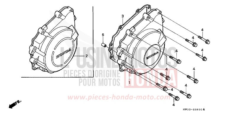 COUVERCLE DE GENERATRICE de Fireblade SPARKLER BLACK PEARL (NH343K) 1994