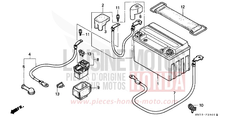 BATTERIE de Fireblade SPARKLER BLACK PEARL (NH343K) 1994