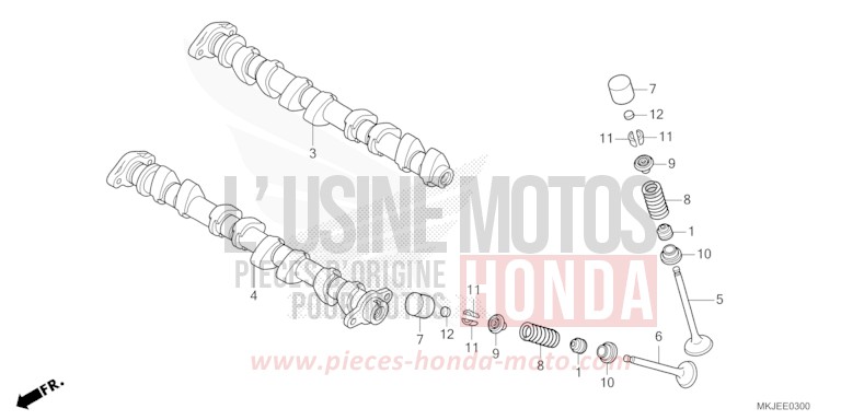 ARBRE A CAMES/SOUPAPE de CB1000R GRAPHITE BLACK (NHB01) de 2021