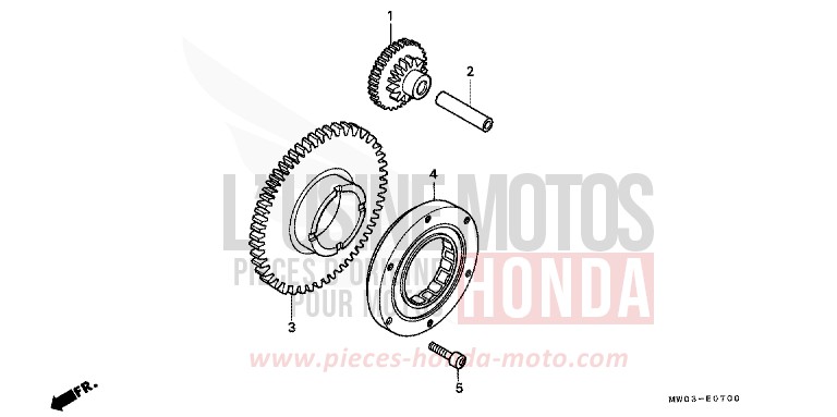 EMBRAYAGE DE DEMARRAGE de Fireblade ROSS WHITE (NH196K) 1995