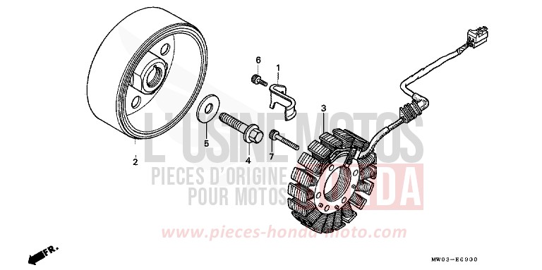 GENERATRICE de Fireblade SPARKLER BLACK PEARL (NH343K) de 1995