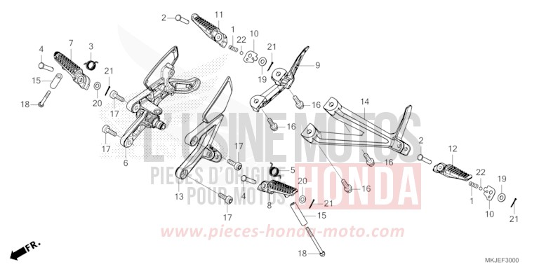 MARCHE de CB1000R CANDY CHROMOSPHERE RED (R381) de 2021