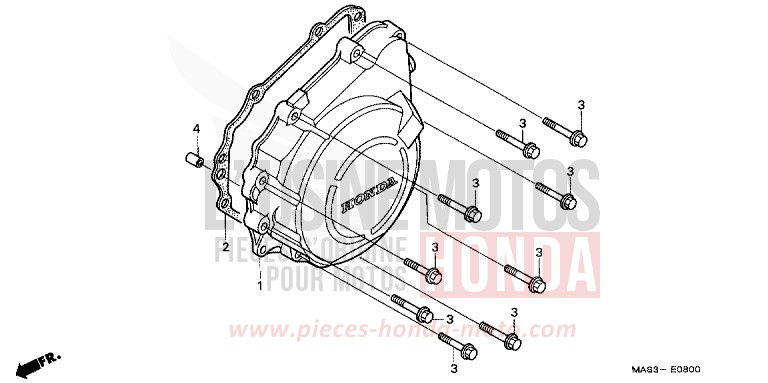 COUVERCLE DE GENERATRICE de Fireblade SPARKLING RED (R127H) de 1998