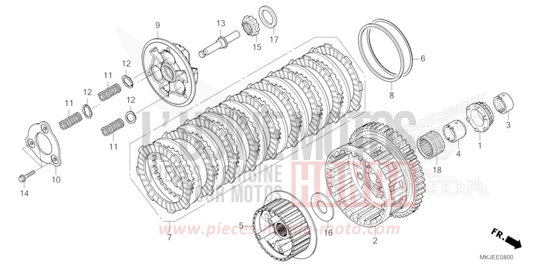 EMBRAYAGE de CB1000R MAT BETA SILVER METALLIC (NHC08) de 2021