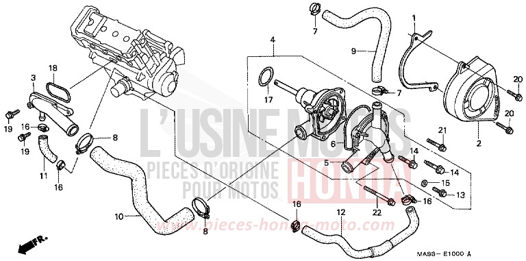 POMPE A EAU de Fireblade JEREZ BLUE METALLIC (B154B) 1999