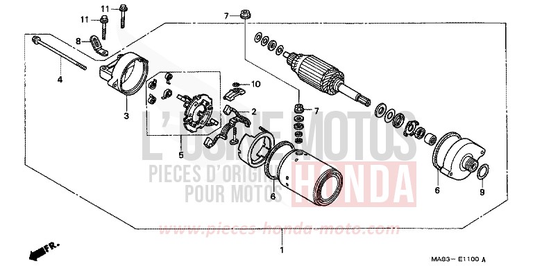 MOTEUR DE DEMARRAGE de Fireblade JEREZ BLUE METALLIC (B154B) 1999