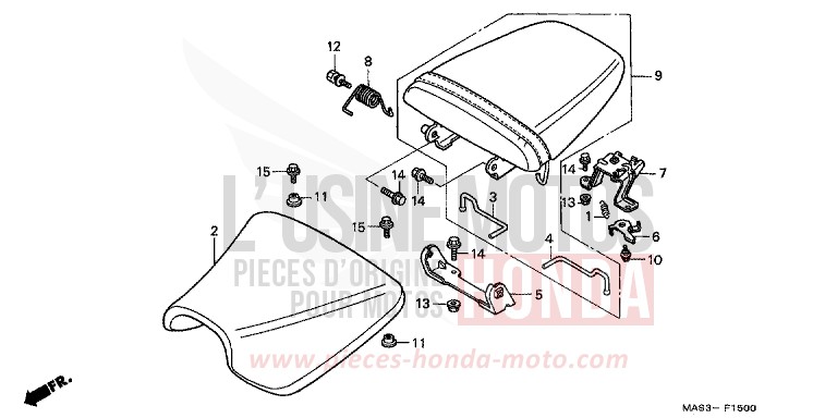 SIEGE de Fireblade SPARKLING RED (R127A) de 1999