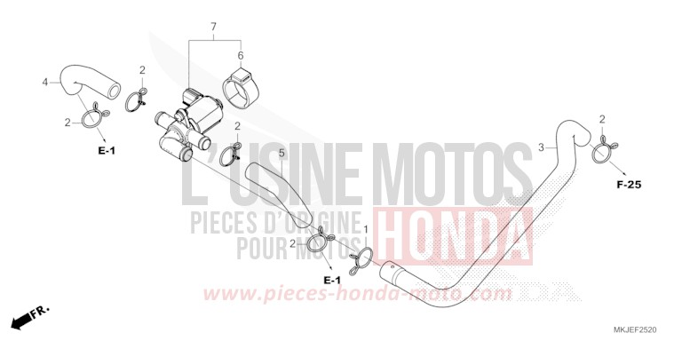 VALVE COMMANDE INJECTION D'AIR de CB1000R MAT BETA SILVER METALLIC (NHC08) de 2021