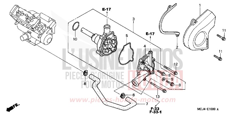 POMPE A EAU de Fireblade SUNRISE YELLOW (Y160) 2000