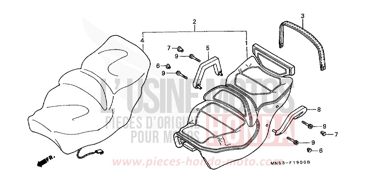 SIEGE de Goldwing SUN FLASH GOLD METALLIC (YR126N) 1991