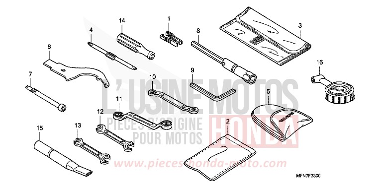 OUTILS de CB1000R PEARL COOL WHITE (NHA16K) de 2011