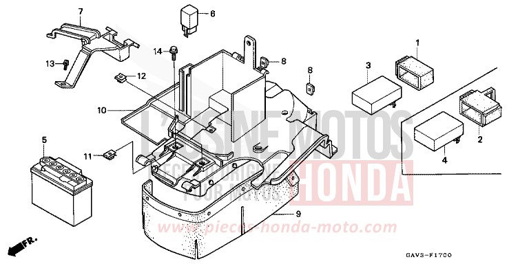 BATTERIE de BALI CHECKER BLACK METALLIC (NH217) 1993