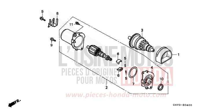 MOTEUR DE DEMARRAGE de BALI RADIANT RED METALLIC (R218) 1996