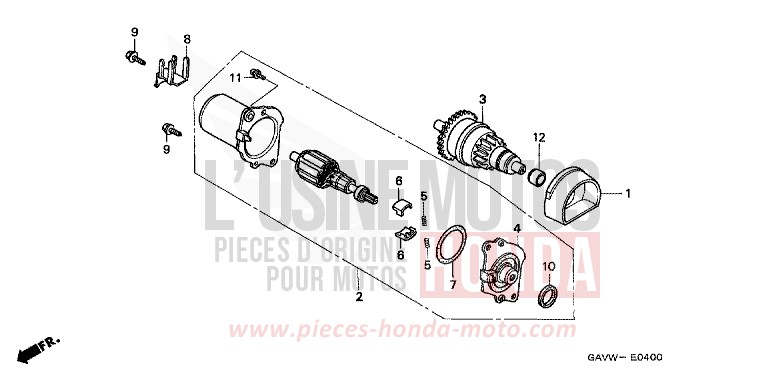 MOTEUR DE DEMARRAGE de BALI VORTEX PURPLE METALLIC (RP140) 1997