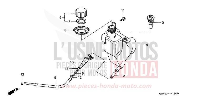 RESERVOIR D'HUILE de BALI VORTEX PURPLE METALLIC (RP140) 1997