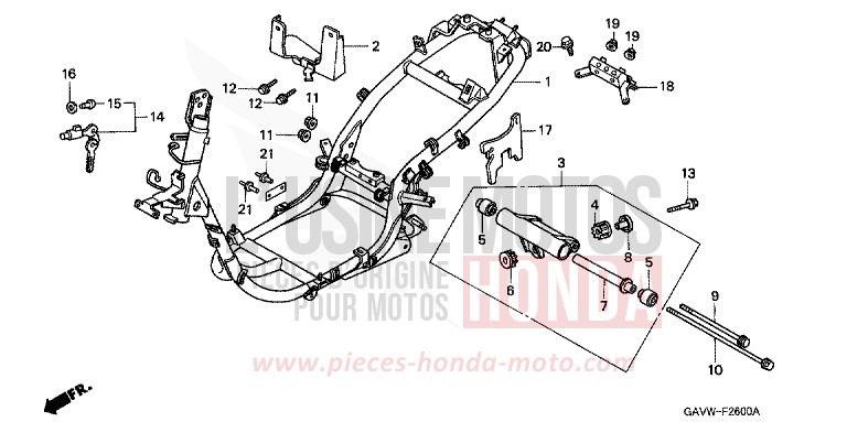 CARROSSERIE DE CHASSIS de BALI BEDROCK BROWN METALLIC (YR198) 1998