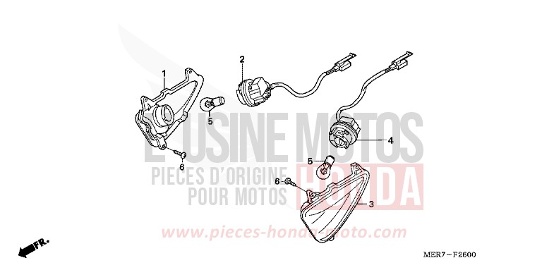 CLIGNOTANT (CBF600S/SA) de CBF600S PEARL SIENA RED (R320) de 2008