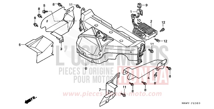 PROJECTION DE CHAMBRE de Goldwing CANDY SPECTRA RED (R176K) 1997