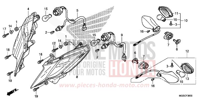 CLIGNOTANT de Integra PEARL COSMIC BLACK (NHA64) de 2012